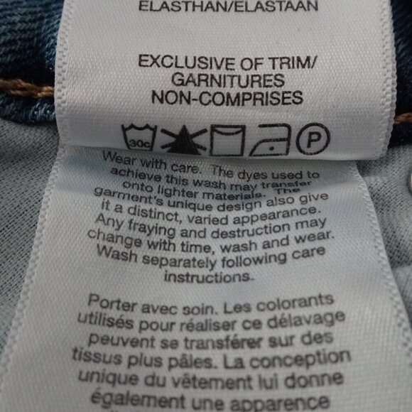 Silver Jeans Elyse Skinny Leg Women's Plus Size 22 Blue Denim Stretch Distressed - Picture 13 of 13